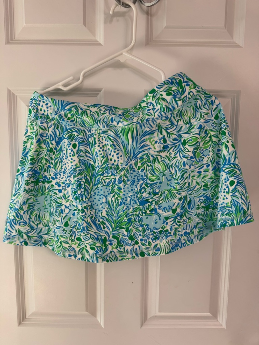Lilly Pulitzer Blue & Green Printed Mini Skirt - Picture 2 of 4
